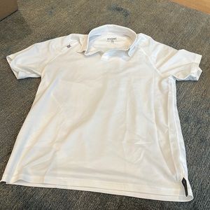 Rhone delta pique polo white size medium